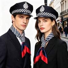 1pc/2pcs Vintage Police Hat, Suitable For Carnival, Cosplay Party, Police Hat, Halloween Costume Accessory - Multicolor - View 7