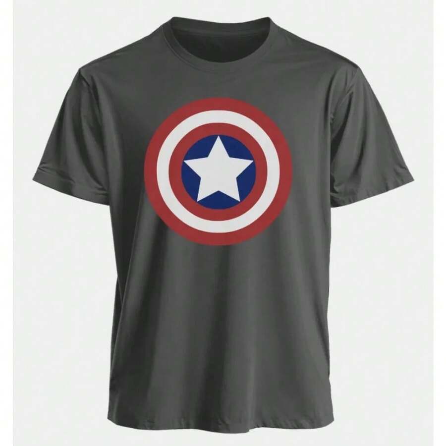 Warner Bros Shield T-Shirt For Men Women, Classic Red White Blue Casual Cotton Navy Blue Superhero Tee Streetwear - 4 - 查看 1