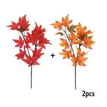 4 Bundles Artificial Maple Leaf Branches, Maintenance-Free Faux Greenery, UV-Resistant Plant Decor, Suitable For Autumn Decoration, Thanksgiving, Tabletop Arrangement, Dining Table Centerpiece, DIY Decor, Party Setup, Gift, Perfect Floral Decoration - Multicolor - View 11