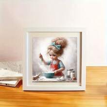 1件 [30*30cm/11.8*11.8in][40*40cm/15.7*15.7in]5D 壓克力鑽石畫套裝，小女孩圖案，適合成人初學者 DIY 馬賽克鑽石藝術，全鑽手工自設計 DIY 鑽石畫，適用於客廳、臥室、辦公室牆面裝飾掛畫，給家人和朋友的驚喜家居裝飾禮物 - 無框 - 查看 3