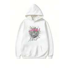 2026 NEW Hip Hop Spider Hoodies Set Y2k Hoodie ,Tracksuit Pullover Sweatshirt For Men Or Women Matching Hoodies For Couples Casual Unisex Loose-L48 - 白色 - 查看 1