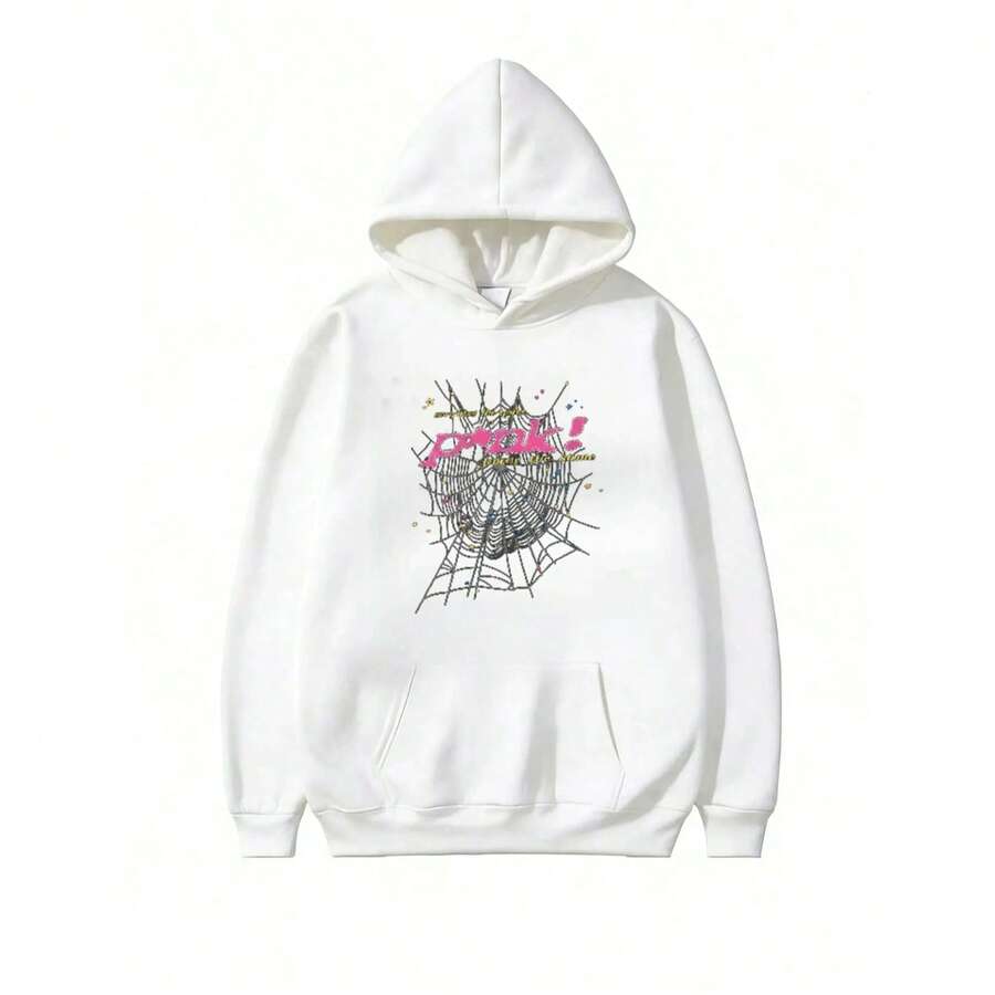 2026 NEW Hip Hop Spider Hoodies Set Y2k Hoodie ,Tracksuit Pullover Sweatshirt For Men Or Women Matching Hoodies For Couples Casual Unisex Loose-L48 - 白色 - 查看 1