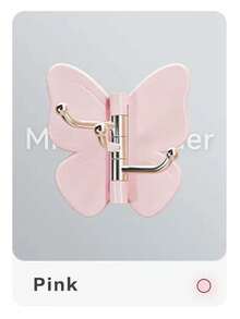 Aesthetic 360° Rotating Butterfly Triple Hook, No-Drill Self-Adhesive Wall Hanger For Hats, Bags & Coats, Strong Sticky Corner Organizer For Bathroom/Bedroom Decor/Kitchen Storage, Space-Saving Rotating Rack For Keys, Scarves & Towels - View 14