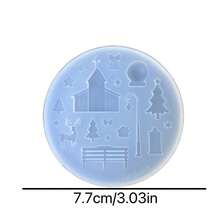 聖誕教堂配件樹脂鑄造模具 矽膠模具配件 樹脂液體模具 樹脂鑰匙圈矽膠模具 樹脂模具 - 白色 - 查看 7