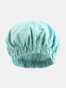 1pc Women's Waterproof Shower Cap, Solid Color Polyester (Polyester) Waterproof Hat Suitable For Daily Use - Multicolor - View 16