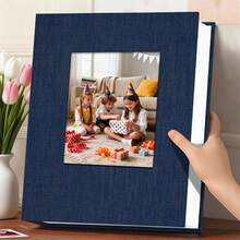 Popotop Photo Album 4x6 100 Pockets, Linen Hardcover Photo Album Suitable For Family, Wedding, Anniversary, Baby, Vacation Pictures - 1PC - View 9