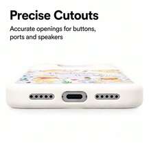 1pc Disney Winnie The Pooh Acrylic Magnetic Phone Case, Cute & Adorable, Anime Cartoon Design, Wireless Charging Compatible, Unisex Protective Shell Compatible With Iphone 17/17 Pro/17 Pro Max/17/16/15/14/13/12 Series - White - View 8