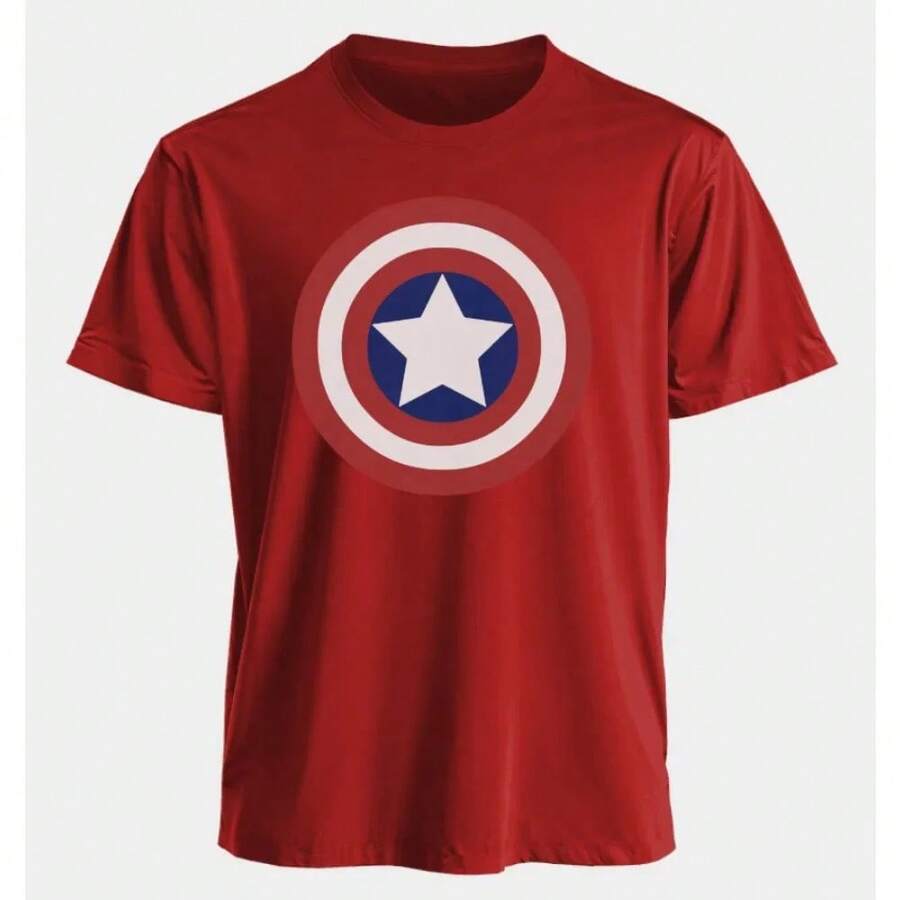 Warner Bros Shield T-Shirt For Men Women, Classic Red White Blue Casual Cotton Navy Blue Superhero Tee Streetwear - 5 - 查看 1