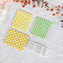 1pc Woven Texture Polymer Clay Cutting Mold For Earring Making - Checkerboard Grid Stripe DIY Handmade Tool, Suitable For Jewelry, Pottery And Clay Craft Projects - White - View 10