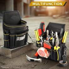 Tool Belt Set, Includes Small Tool Pouch, Electrician And Carpenter Tool Bag With Belt Clip, Men's Gardening Tool Bag, Tool Belt, Tool Bag, Tool Pouch, - Multicolor - View 2