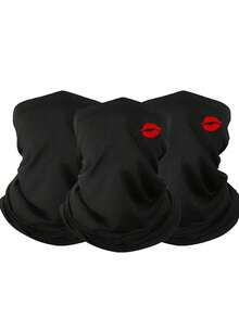 1 pieza/2 piezas/3 piezas Máscara facial unisex de unicolor versátil y transpirable con protección solar, pasamontañas elástico y absorbente de sudor, adecuado para salidas diarias, senderismo, escalada - Multicolor - Ver 8
