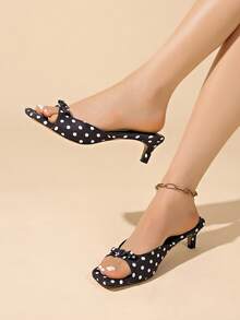 2026 Spring/Summer New Women's Mule Style High Heel Sandals - Black - View 3