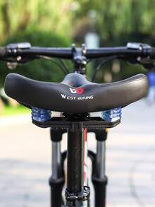 WEST BIKING Widened Bike Seat Thickened Sponge Spring Suspension Hollow Breathable Casual Comfortable Riding Gear - Multicolor - View 9