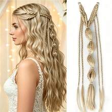 24 Inch BB Clip-In Synthetic Hair Extensions, For Bohemian Braids And Wig Hair Pieces, Halloween - Multicolor - View 16