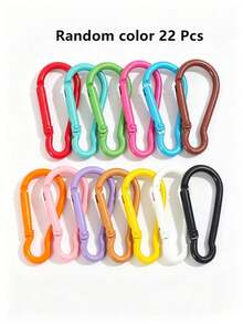 11/22pcs Aluminum Alloy Keychain Clip - Durable, Multi-Color Combination Suitable For Keys And Accessories, Lightweight And High-Quality Design, Secure Keychain | Colorful Keychain | Durable Clip, Carabiner Clip, Random Color - Multicolor - View 6