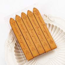 5pcs/Pack English Wax Sticks With Wick, Sealing Wax For Wax Seal Stamp, Multiple Colors Available, Suitable For Envelopes/Invitations/Scrapbooking/Gift Wrapping/DIY Handmade Decoration - 5 Sticks/pack With English Cored Wax Strips - View 49