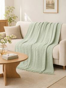 Vertical Stripes Three Curved Mint Green