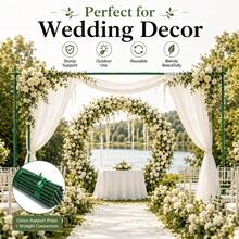 20/40-Piece Green PVC-Coated Garden Support Poles With Direct Connectors, DIY Decorative Support Kit For Events, Suitable For Weddings, Graduation Parties, Balloon Garlands, Balloon Accessories, Floral Arrangements And Outdoor Climbing Plant Posts - 20pcs - View 3