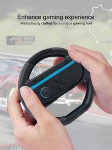 Compatible con Switch 2, juego de 2 volantes de mando, antideslizante y antitranspirante, sensación de control mejorada que simula una operación realista - Ver 2