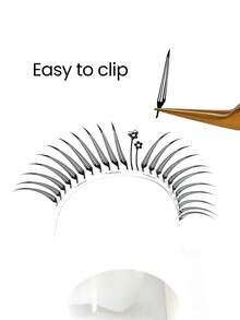 12 Rows Premade Spike Eyelash Extensions 0.07mm Air Series Feather Shape Manga Anime Individual Lashes 8-15mm Mixed Volume Fans DIY Clusters Lashes - 查看 7