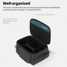 Ambitful Om Cube 相機包,防震攝影設備收納包,附可調式隔層,適用於無反相機、鏡頭、閃光燈、電池,便攜式 DSLR 相機旅行收納包 - 查看 8