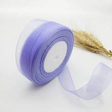 50 Yards Transparent Organza Snowflake Ribbon, 2.5cm Wide, DIY Gift Wrapping, Hair Accessories And Handmade Ribbon, Christmas, Valentine's Day - A - View 9