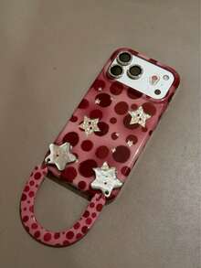 Girl Gradient Polka Dot Phone Charm Compatible With Apple 17 Pro Max Phone Case 17 New 16 Protective Cover 15 Women's 16 Pro Full Coverage Anti-Fall 14 Korean Style 13 - Pink - View 4