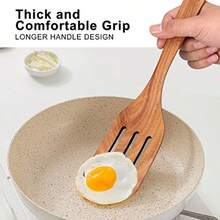 COOKDEVIL 5-Piece High-Quality Natural Wooden Kitchen Utensil Set - Durable Cooking Tools Suitable For Home Dining, Restaurants And Professional Kitchens. Non-Stick Wooden Kitchen Tools - Wooden Spoon Series, Heat-Resistant And Easy To Clean, Kitchen Essential - Wood Color - View 3