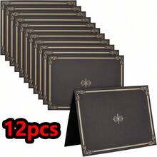 12入精緻證書夾，高品質紙製賀卡式畢業證書封面，耐用獎狀與證書文件夾，適用於畢業證書、員工獎項與榮譽展示，尺寸 28.45*22.35cm 與 21.59*27.94cm，適用於 Letter 紙張 - 查看 8