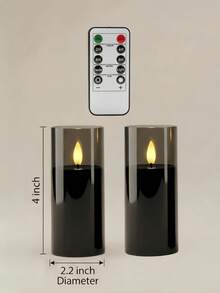 5 piezas de velas sin llama parpadeantes, velas a pilas, velas acrílicas irrompibles con control remoto, accesorios para cumpleaños y bodas, adecuadas para linternas, jardín, decoración navideña del hogar, regalos de Pascua, graduación, Día de San Valentín (Negro) - Taza negra en forma de bala - Ver 10