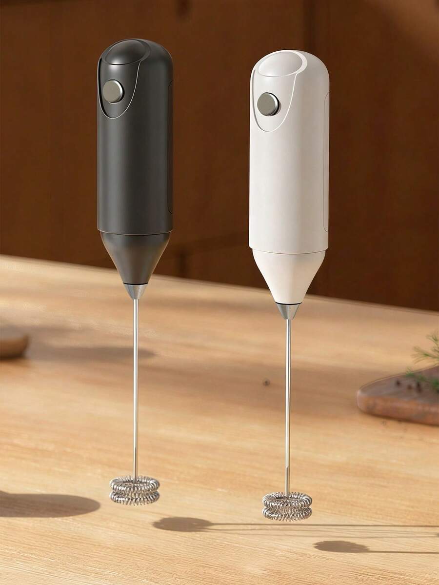 [電動雙頭奶泡器] 1入，便攜式電動奶泡器 | 迷你奶泡器，電池供電（不含電池）咖啡手動攪拌器，不同攪拌頭適用於不同場景，效果更好。拿鐵、卡布奇諾、法拉奇諾、巧克力電動無線攪拌器 - 適合聖誕禮物 - 彩色 - 查看 1