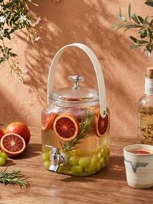 Plastic Beverage Dispenser Jar For Infused Water,Iced Tea,Lemonade,Party Kitchen Us Perfect For Homemade Fruit Water,Cold Tea,Punch,Sangria,Suitable For Home Kitchen,Backyard BBQ,Wedding,Picnic And Outdoor Party Drink Station. - Multicolor - View 11