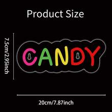 CANDY 霓虹燈,多色 LED USB 可調光霓虹燈牆面裝飾,甜美美學霓虹燈,女孩獨特生日禮物,糖果店甜點咖啡廳 & 青少年臥室牆面藝術裝飾 - CANDY - 查看 11