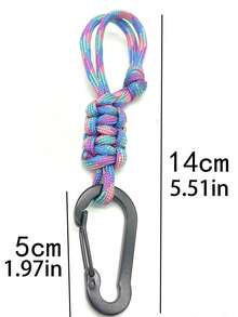 Portachiavi intrecciato minimalista con gancio a sgancio rapido, cinturino portabottiglia d'acqua realizzato a mano per adulti, portachiavi in paracord robusto, perfetto per viaggi, essenziale da viaggio, decorazione per la stanza, bagno, cucina, auto - Multicolore - Visualizzare 15