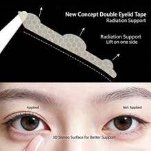 10 piezas de pegatinas de párpado doble 3D, impermeables, adecuadas para principiantes, invisibles y naturales, a prueba de sudor, adecuadas para el cuidado de los ojos, adecuadas para el maquillaje diario, ocasiones de fiesta y uso en la oficina. - Multicolor - Ver 3