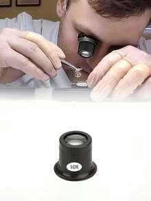 Kaca Pembesar Saku 10/15X dengan Pelindung Mata, Kaca Pembesar Optik untuk Perbaikan Perhiasan dan Jam Tangan, Desain Ergonomis, Ikat Kepala yang Dapat Diatur, Kaca Pembesar Genggam Portabel untuk Inspeksi Presisi dan Pembuatan Perhiasan, Finishing Logam yang Elegan - Berbagai gaya - View 6