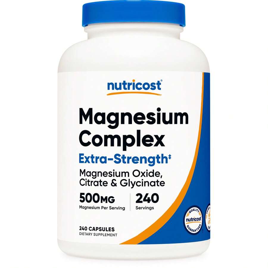 Nutricost Magnesium Complex 500mg, 240 Capsules - Magnesium Oxide, Citrate, And Glycinate - Gluten Free And Non-GMO - Others - View 1
