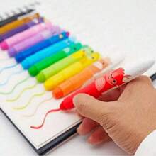 12pcs Twistable Crayons Washable Crayons Silky Smooth Large Crayons For Coloring, Drawing - Multicolor - View 3