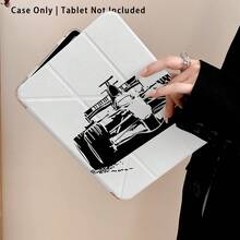 黑色跑車圖案彩繪效果平板保護殼，適用於 MatePad SE 11/MatePad 11/MatePad 11.5 2025/Pad 8/9/10/X8/X8A/X9、Xiaoxin、Apple 10代/A16 11代/Air/Pro 11 及 A9 - 款式1 - 查看 7