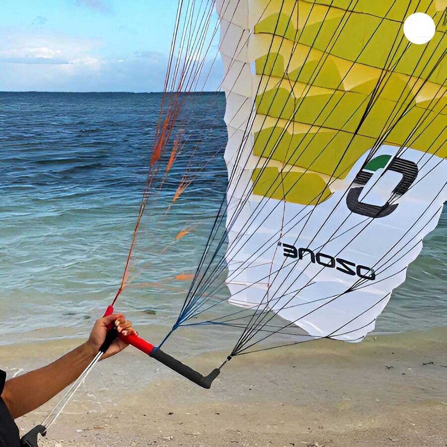 翼衝浪/滑翔翼固定環安全繩,適用於翼衝浪與滑翔翼,固定長度翼,適用於風箏衝浪 - 黑色 - 查看 1