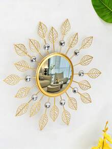 1pc Creative Iron Wall Mirror, Sofa Wall Multi-Functional Decorative Mirror, Entryway Decorative Mirror, Modern Living Room Wall Decor, Fashion Wall Hanging Decor, Best Birthday Graduation Gift, Home Decor, Back To School Room Decor, School Supplies - one-size - View 11