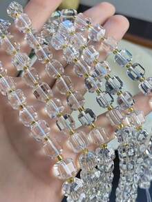 1 Strand 6/8/10mm Natural Faceted White Quartz Beads Fashion Square Cube Beads For Jewelry Making Diy Bracelet Earring Beading Accessories - Multicolor - View 3