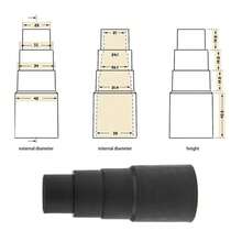 1/6pcs Cuttable Vacuum Hose Adapter Compatible With Festool Durable Vacuum Hose Adapter Professional Suction Hose Adapter Replacement Reusable Suitable For Multiple Home Appliance Connector Hoses, Threadless Standard - Cuttable Universal For Power Tool Connector - A - View 6