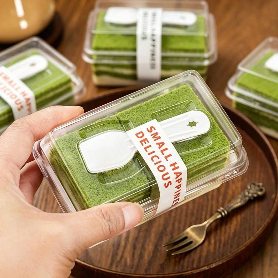 1/20/30/50pcs Transparent Dessert Cups/Tiramisu Boxes With Lids And Spoons, Stackable Dessert Containers, Suitable For Mousse, Fruit, Cake Slices, Bakery Takeout And Home Baking