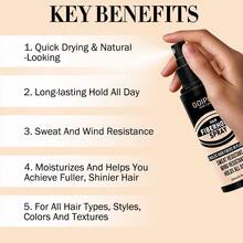 Goiple 15g Hair Fiber Set, Includes Hair Fiber And Styling Spray, Styling Spray Can Lock Fibers, Enhance Bonding Between Fibers And Thin Hair, Suitable For Sparse Hair, Instant Thickening And Volumizing, Styling Hair Powder - Multicolor - View 10