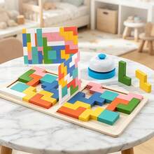 Children's Early Education Puzzle Block Toy For Parent-Child Battle, Logic Thinking And Concentration Training - Multicolor - View 12