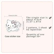 SANRIO 500張三麗鷗卡通可愛貓咪動物防水環氧樹脂貼紙，適用手機 - 彩色 - 查看 2