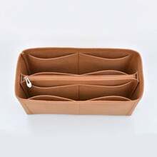 1pc Tote Bag Organizer Insert, Multi-Functional Tote Bag Inner Liner, Layered Zipper Storage Organizer Bag For Commuter Bag, Multi-Compartment Zipper Shaped Bag Organizer For Handbag, Multi-Pocket Cosmetic Power Bank Key Organizer Inner Liner Bag,Back To School - View 9