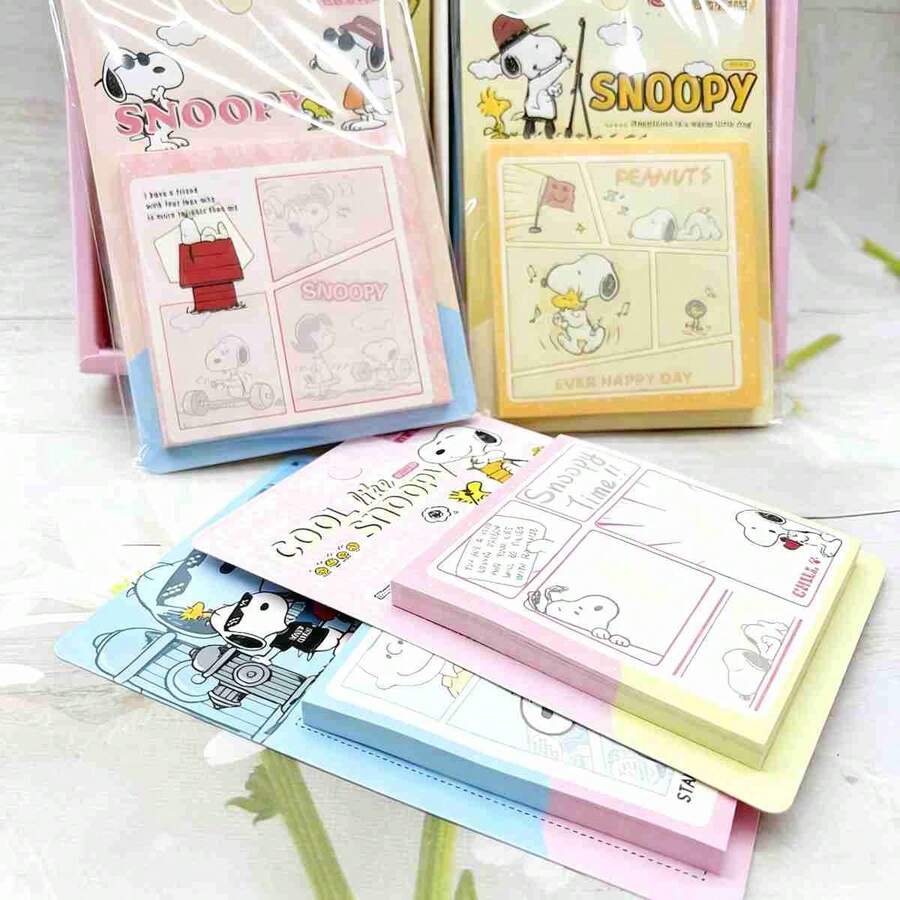 1 Stück 2026 Neue Snoopy Haftnotizen, Cartoon-Stil Design, sehr praktisch für tägliche Aufzeichnungen, Hervorhebung von Kernpunkten und Hinterlassen von Nachrichten. Geeignet für Studium und Arbeit. Kann als Geschenk an Freunde und Familie gegeben werden (zufälliger Stil) - Verschiedenfarbig - Übersicht 1