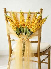 1PC Simulation Goldfish Scarecrow Made Flower Emerald Sparrow Artificial Flower Long Stem Hyacinth, With Realistic Texture, Suitable For Vase, Home, Wedding Decoration, Table Decoration, Birthday Gift, Autumn Decoration And Other Occasions - Yellow - View 6